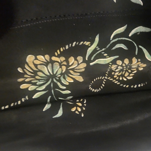 Patricia Wolf Black Leather Painted Vest - Picture 4 of 11